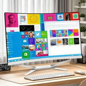 Core I3 I5 I7 2-12th Gen 27 Inch Curved Screen Gaming PC All in One Desktop Computers