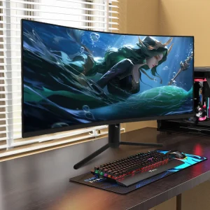 Curved 34 Inch Desktop Computer All in One PC for Office Working Gaming PC Full Setup