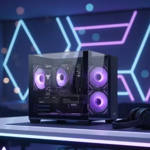 Custom Black Gaming PC Desktop I5 12400F Processor RTX 5060 8G Graphics Card 8GB DDR4 RAM 256GB SSD 500W Computer for E Sports