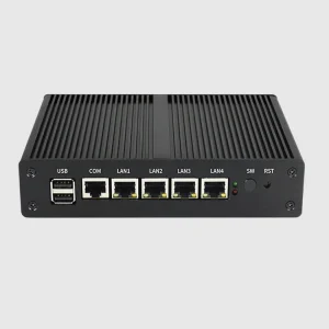 Custom Intel Celeron J4125 J1900 M.2 NVME 4 LAN Serial Parallel Port Nettop Quad Core Barebone Fanless Mini PC
