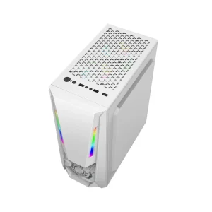 Custom White Micro ATX Computer Cases Towers RGB Gamer PC Cabinet Chassis Desktop Casing Gaming PC Case