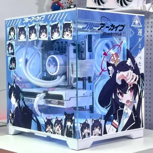Customizable Mid Tower Gaming PC Case MATX Micro Desk with Tempered Glass and Desktop Computer Case