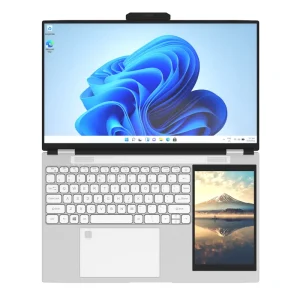 Customized AZERTY Keyboard Double Dual Screen Laptop Touch Screen 15.6 + 7 Inch Computer Student I7 10th 11th Business Laptop