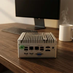 Customized HVAEIPC Industrial Embedded Computer K100N Quad Core Intel Core 8GB DDR3 SSD Fanless Linux 3-Year Warranty 10W