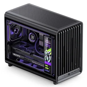 D33 Desktop Case MATX Computer Back Plug Breathable Grille Vertical 360 Water Cooled PC Case