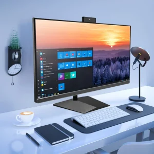 Design All in One Desktop Computer PC Business AIO 24″ CPU I7 Processor Gamer Computer Desktop All-in-one PC UPS Battery