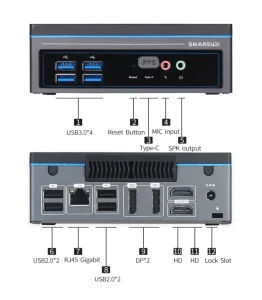 Desktop Mini PC Intel Core I3/i5/i7 11th Gen 1145G7/1115G4 2xDP 2xHD 4 Ultra Displays DDR4 SSD Win11/Linux Office Business