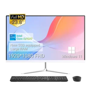 Desktop PC All in One Win11 White Computer Set for Business Gaming Setup