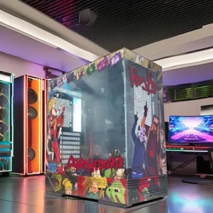 Dorohedoro Themed Full Tower Vertical ATX Desktop Side Panel Window Aluminum Alloy Gaming Computer Case