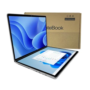 Double 13.5 Inch Touch Dual Screen Monitor 16GB 1TB 2TB SSD Intel N100 12th Gen Laptop