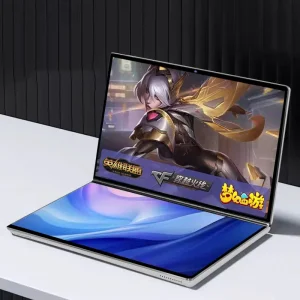 Double Screen Laptop 14+14 Inch Intel Celeron 16GB RAM 128GB 256GB 512GB 1TB SSD Notebook