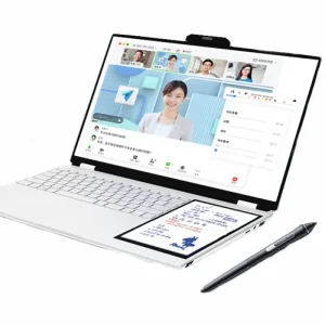 Double Screen Notebook 15.6 Inch 180 Opening Type C Fhd Touchscreen Intel N100 Quad Core Dual Screen Touch Laptop