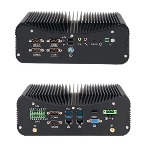 Dual LAN Fanless Thin Client Mini Industrial Computer Box Intel Core I3 I5 I7 Windows 11 Gaming Desktop Mini PC