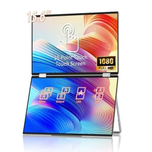 Dual Monitor 15.6 Inch 1080P Touchscreen Portable Monitor Custom Portable Monitor Laptop
