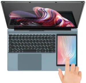 Dual Screen 15.6″+7″ Inch IPS Touch Laptop Intel Celeron N100 32GB+2TB SSD Windows 10 11 180 Angle Fingerprint Unlock Business