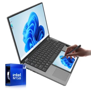 Dual Screen 15.6-inch 7-inch Touchscreen 1TB SSD Intel N150 Windows 11 Pro English Keyboard New Business Laptop