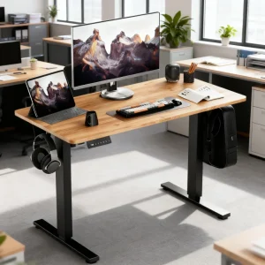 ED1 Dual Motor Electric Laptop Table Ergonomic Height Adjustable Learning Desk Anti-Hunchback Stand-Up Extendable Computer Desk
