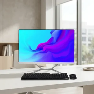 Edge AI OEM 23.8 Inch All in One Computer Intel Core I3 i5 i7 i9 CPU Gaming Use 500GB SSD HDD Storage Ultra Thin Full HD Display