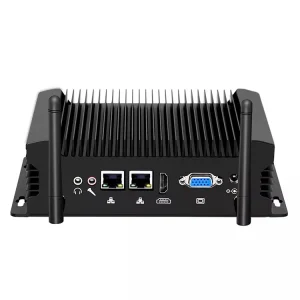 Embedded Computer Intel I3-6167U 2 RS232 COM 2 LAN 8 USB Fanless Mini PC with 4G DDR4 RAM 128G SSD Linux Industrial PC