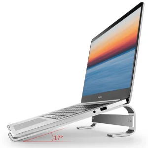 Ergonomic Aluminum Laptop Stand Portable Foldable & Adjustable MacBook Riser for Home Office Desk (OEM Support Available)