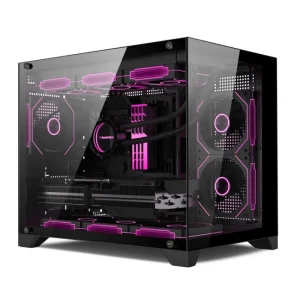 Factory Computer Gaming PC Case RGB Computer Cases Towers Tempered Glass Micro ATX Case Desktop Cabinet PC
