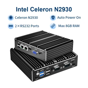 Factory Direct Intel Celeron N2930 Quad Core Fanless Embedded Mini Industrial PC 6*USB 2*COM DDR3L RAM VGA+HDMI