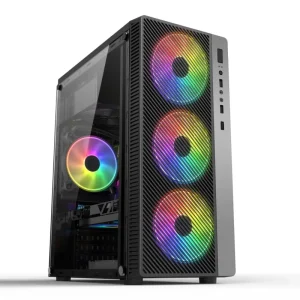 Factory Full Tower Gaming PC Cases With Texture Front Panel and Acrylic Side Panel Desktop Computer