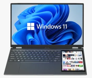 Factory Laptop 15.6″+7″ Dual Screen Business Touch Notebook Intel N95 16GB RAM 512GB SSD for Business & Office Use