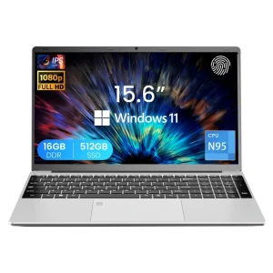 Factory New 15.6″ Laptop Intel N95 Quad Core 1.7GHz 16GB RAM 512GB SSD Windows 11 Business Full HD 60Hz IPS Screen OEM