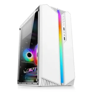 Factory OEM RGB Side Through USB 3.0 MicroATX Vertical Desktop Game Light Bar Computer Chassis Small Host Empty Case