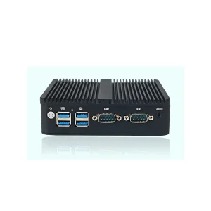 Factory Price Fanless Linux Ubuntu Mini PC Dual LAN Quad Core J1900 Industrial Desktop Computer AU Plug Support Win10/11