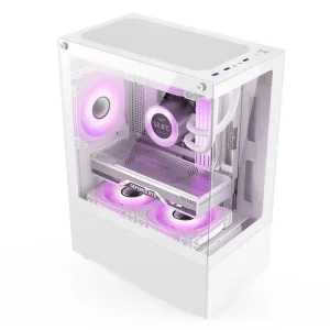Factory Sales E-Sports Water-Cooled ATX Server Game Computer Full Desktop Transparent Chassis Mid Tower Metal in Stock
