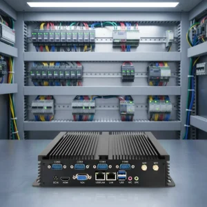Fanless Embedded Computer Intel Celeron Dual LAN 6 COM RS232 RS485 GPIO Din Rail Box Industrial PC Aluminum Alloy 3-Year