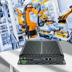 Fanless Embedded Industrial PC Intel Core I3/i5/i7 16GB RAM Dual Networking Six Serial Ports Mini Box Design