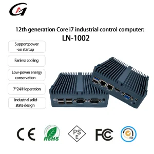 Fanless Embedded Mini Computer Aluminum Housing Dual LAN COM HDMI VGA USB Wide Temp Reliable Long Supply Industrial Pc