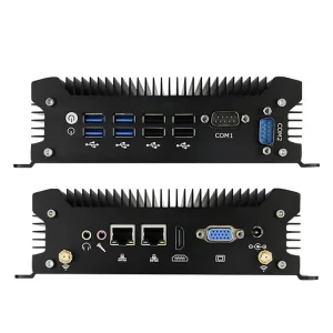 Fanless Industrial Desktop Mini PC Core I3 6167U 2*COM 2*LAN with 4G DDR4 128G SSD Mini Desktop Computer Win 10 Linux Mini PCs