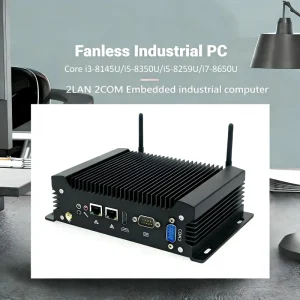 Fanless Industrial Embedded Computer 2xRS232 COM Core I3 8145U I5 8350U I7 8665U 2xLan HD VGA Win11 Mini PC Auto Equipment 4G