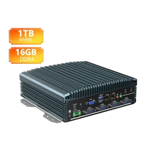 Fanless Industrial Grade Embedded Controller Intel I3 I5 I7 CPU DDR4 RAM SSD Dual LAN Dustproof Waterproof Industrial Mini Pc