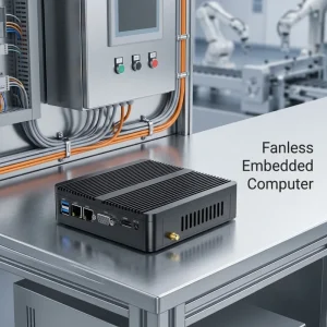 Fanless Industrial Mini PC Intel J4125 DDR4 8G MSATA SSD Dual LAN Embedded Computer for Automation and POS System