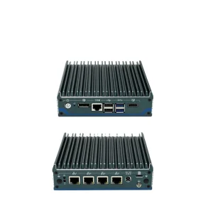 Fanless Industrial Mini PC Intel N100 Barebone Embedded Box PC with 4K DP HDMI and Mini PCIe Slot