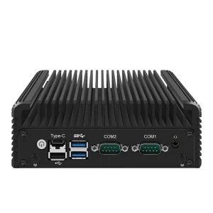 Fanless Industrial Mini PC Intel N100 Embedded Linux 3x4K Display 2.5Gbe Dual LAN Support 4G LTE DDR4 US/EU/AU Compatibilities