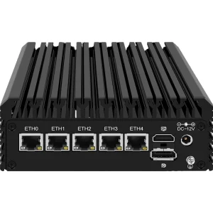 Fanless Industrial Mini PC Intel N100 I5 I7 4 LAN 6 COM DIN RS485 RS232 GPIO Embedded Box Computer for Windows Linux