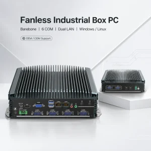 Fanless Industrial PC Barebone Intel Core I3 I5 I7 6 COM Dual LAN 6 USB HD VGA Windows Linux Embedded Box PC