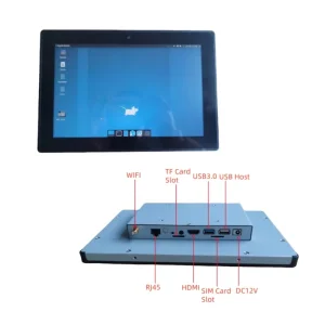 Fanless Industrial Touch Panel PC 10.1″ Linux Ubuntu IPC 4GB RAM Embedded Computer Waterproof Display for Factory Automation