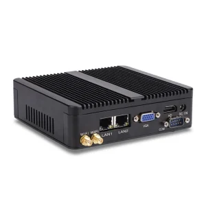 Fanless Intel Celeron CPU N2840 Mini PC 12*12cm Industrial Desktop 24hour Working 2 LAN 2COM 5 USB MSATA SATA Portable Computer