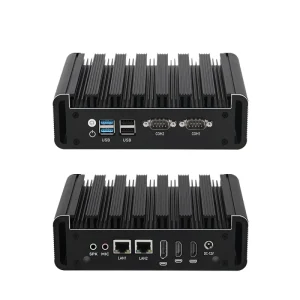 Fanless Intel Core I3 Mini PC Triple Display DP 2xHDMI DDR4 8G M.2 NVME WIFI BT 2xRS232 128GB LINUX Industrial Computer UK Plugs