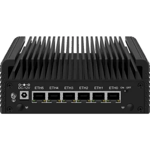 Fanless Intel N100 N150 4 LAN 6 COM RS485 RS232 DIN Embedded Windows 11 Linux Industrial Mini PC