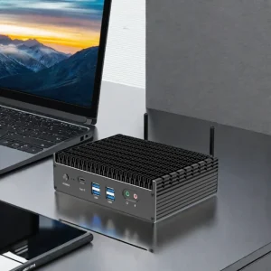 Fanless Mini Gaming PC Barebone Intel Industrial I3 I5 I7 Custom Win10 Linux Fanless Computer HTPC Monitor TV Smallest Desktop