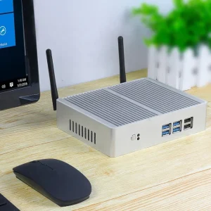 Fanless Mini PC Core I3 6100U TV Box VGA 6 USB WiFi HTPC Barebone Desktop PC