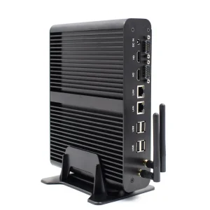 Fanless PC Core I7 5500u Barebone Dual Lan Dual Display RS232 Com Port Mini 4K HTPC Computer Home Office Use